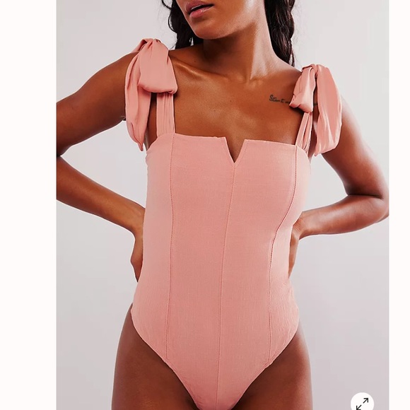 NEW! FP intimately coral LOLA bodysuit - Picture 1 of 7